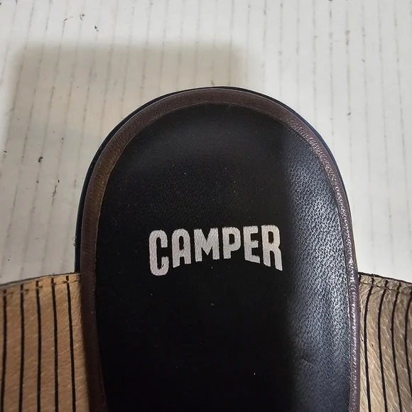 Camper Maude Violet purple Blue Mid Block Heel Retro Shoes Sandals Sz 40 - Picture 14 of 16